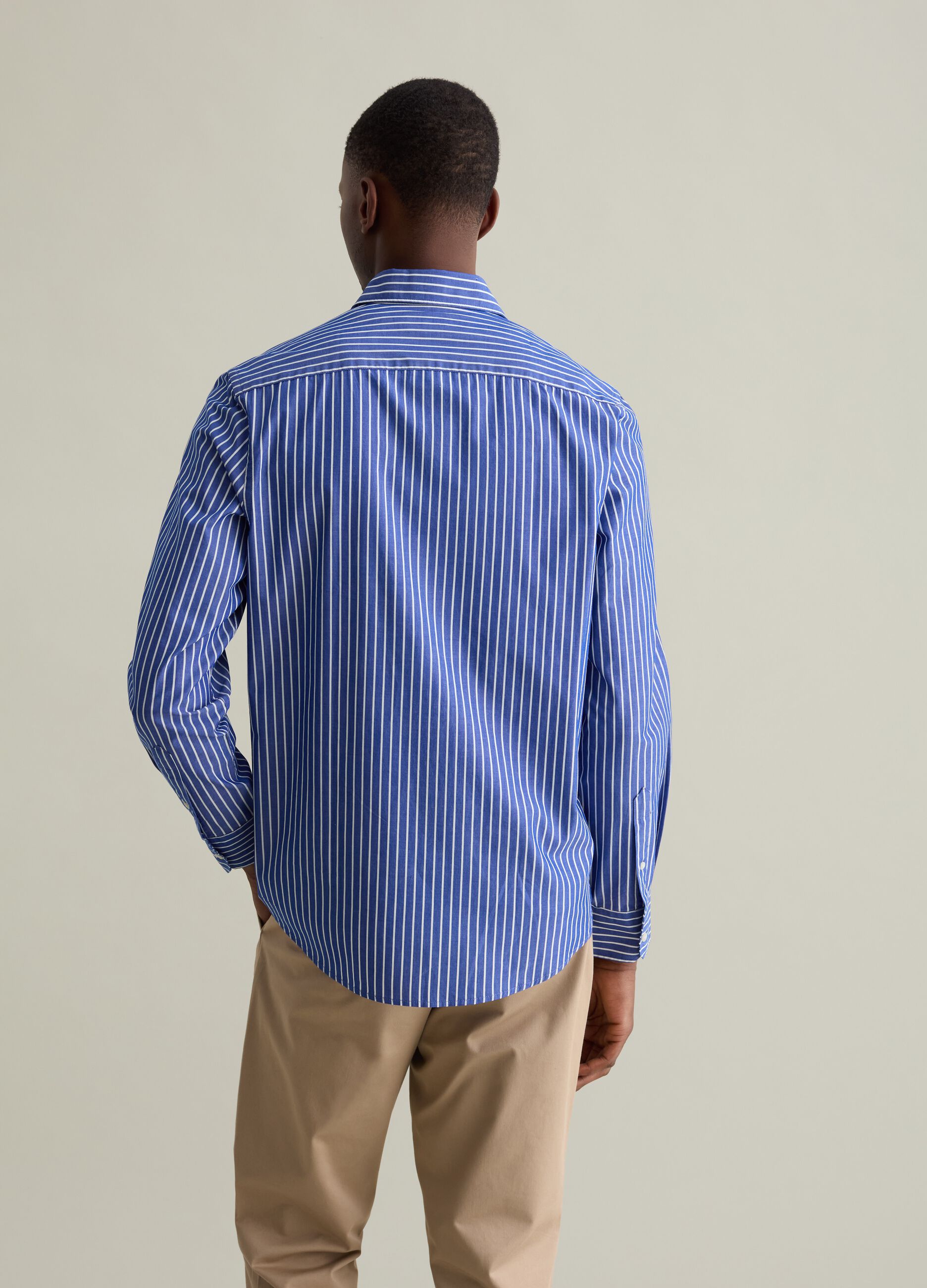 Camicia in popeline a righe