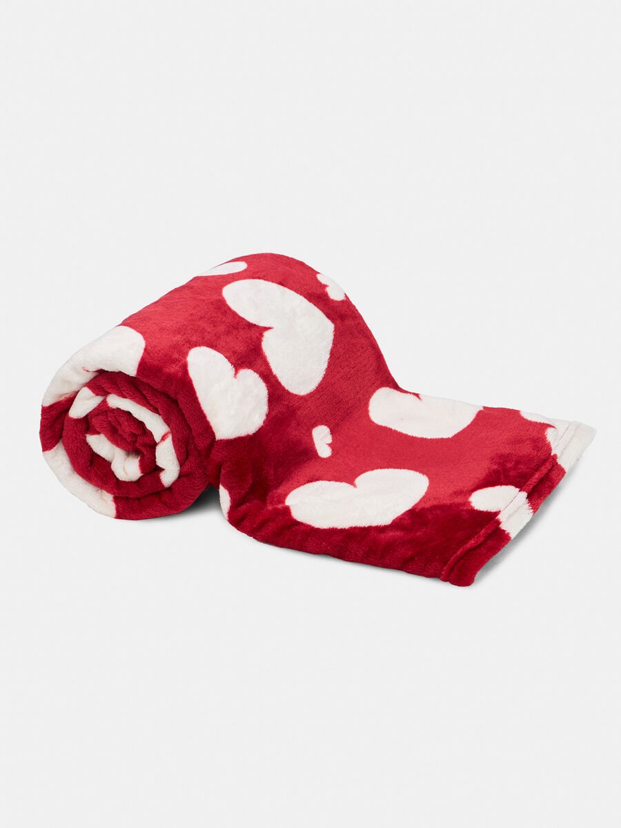 Plaid con stampa cuori_1