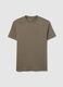 Regular fit green cotton blend T-shirt_4