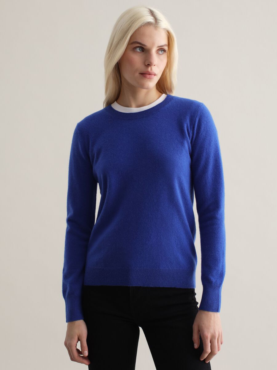 Cashmere pullover with round neck_0