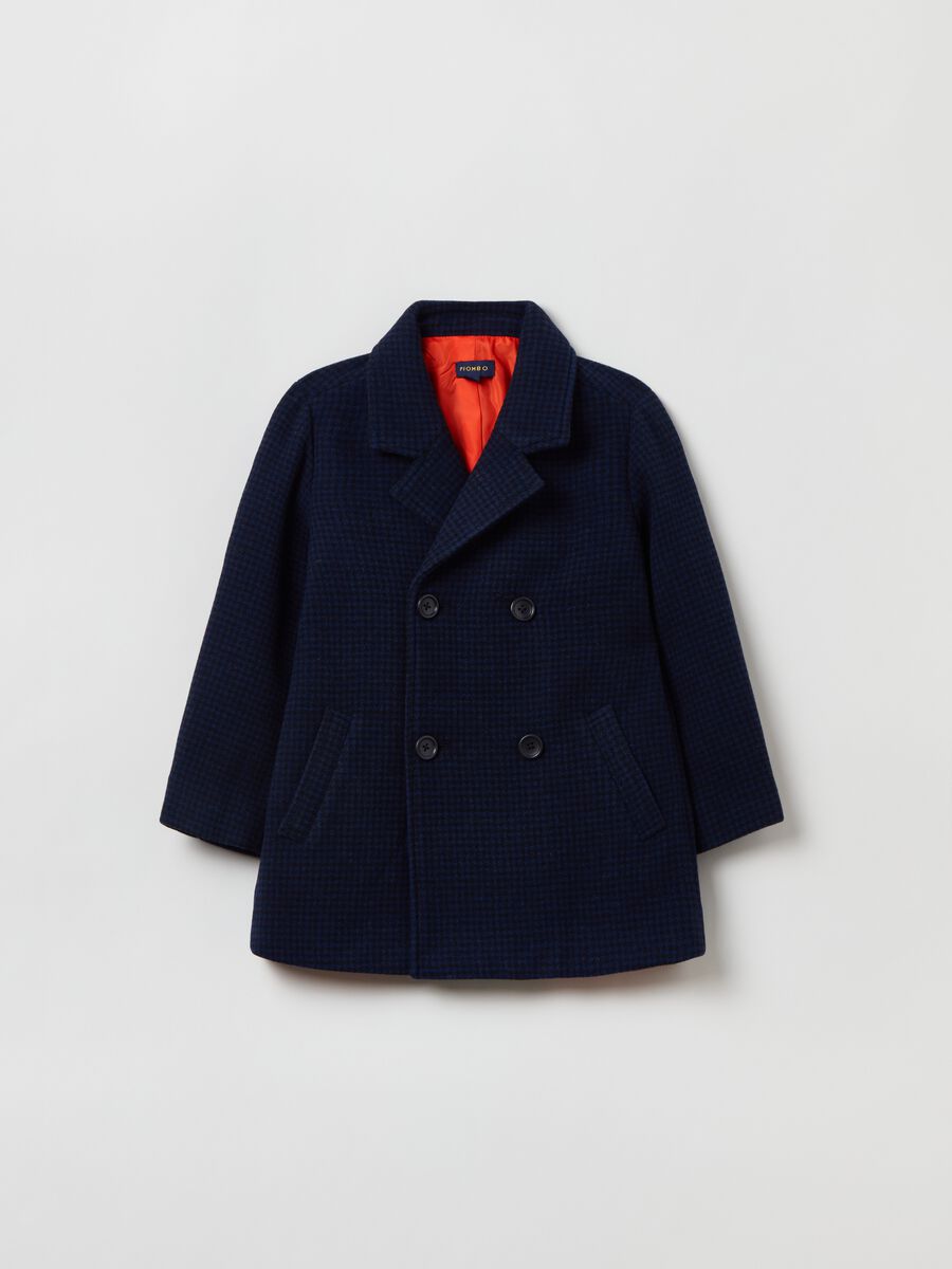 Cappotto doppiopetto con fantasia check_3