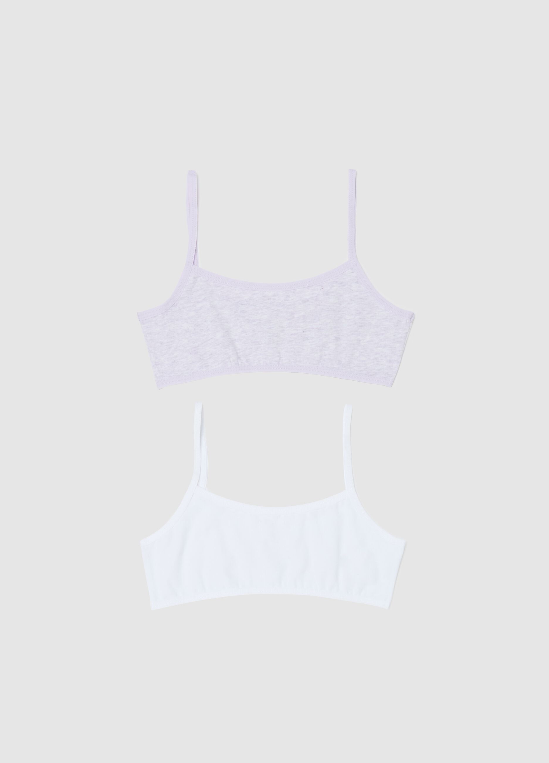 Bipack top intimi in cotone stretch