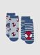 2-pack of blue organic cotton non-slip socks with Spidey print_0