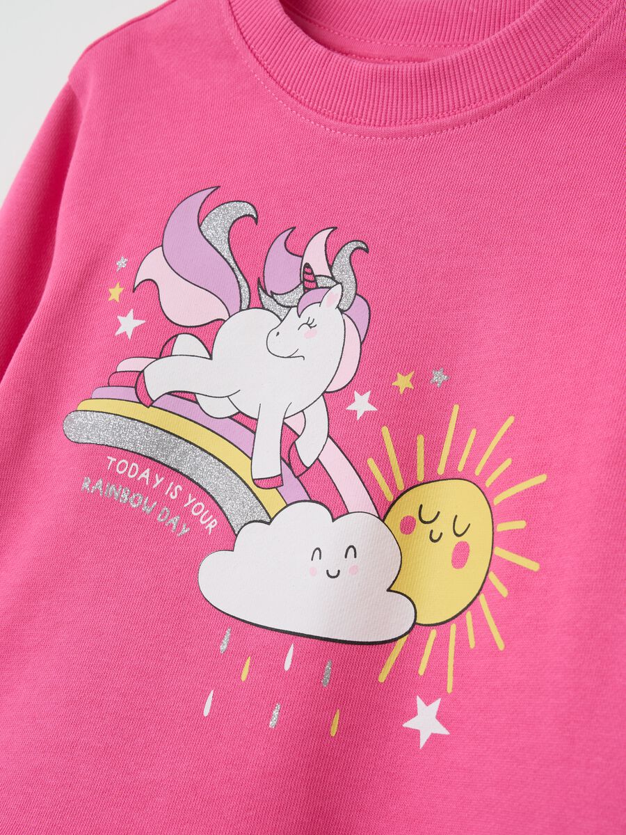 Cotton jogging set with unicorn print_2