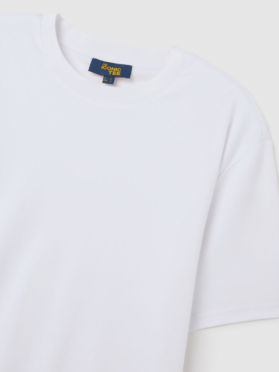 White pure cotton t-shirt relaxed fit_5