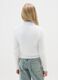 Girls' white sweater fitted with perforated heart_1