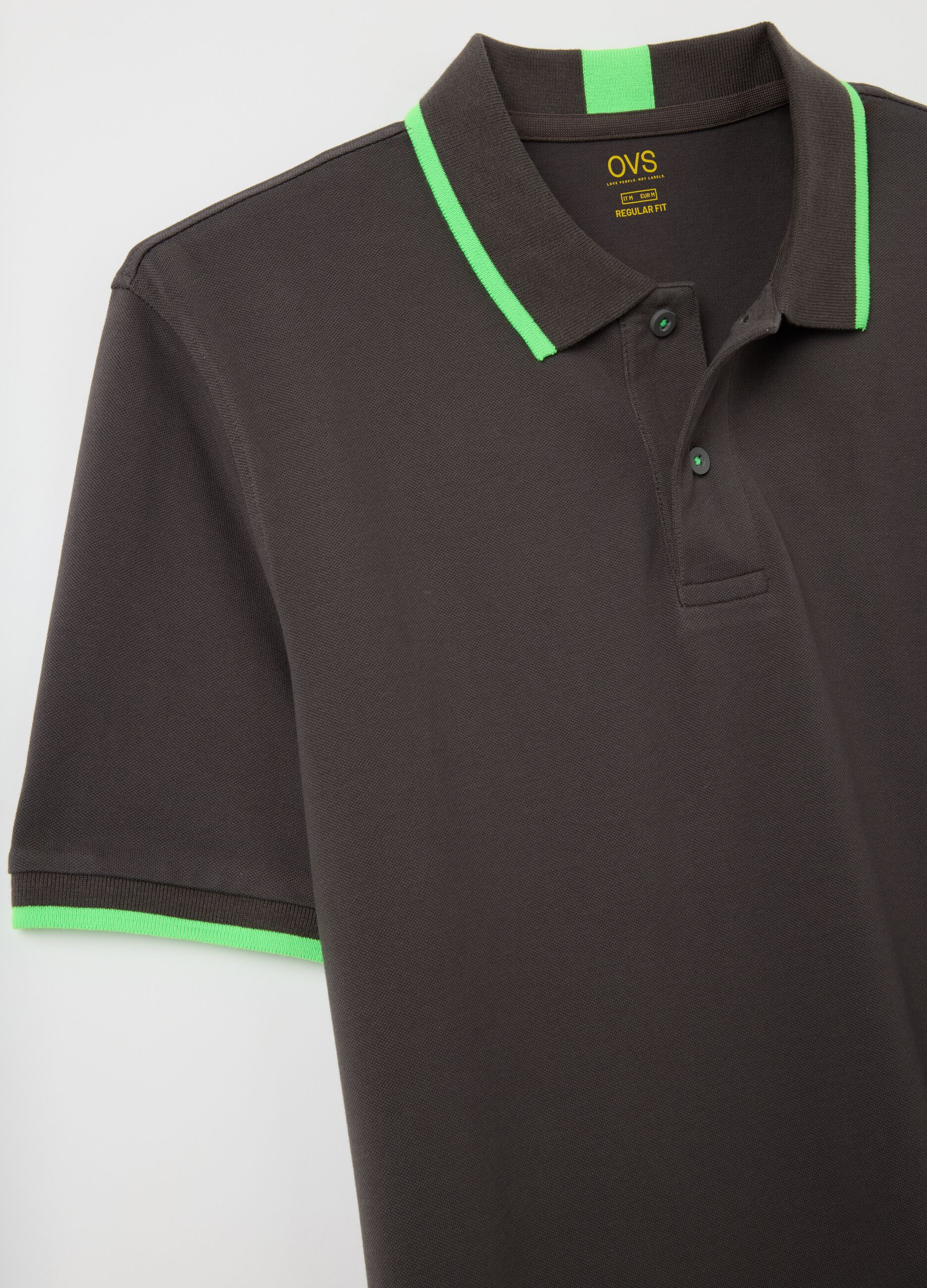 Polo da uomo in cotone elasticizzato multicolor regular fit