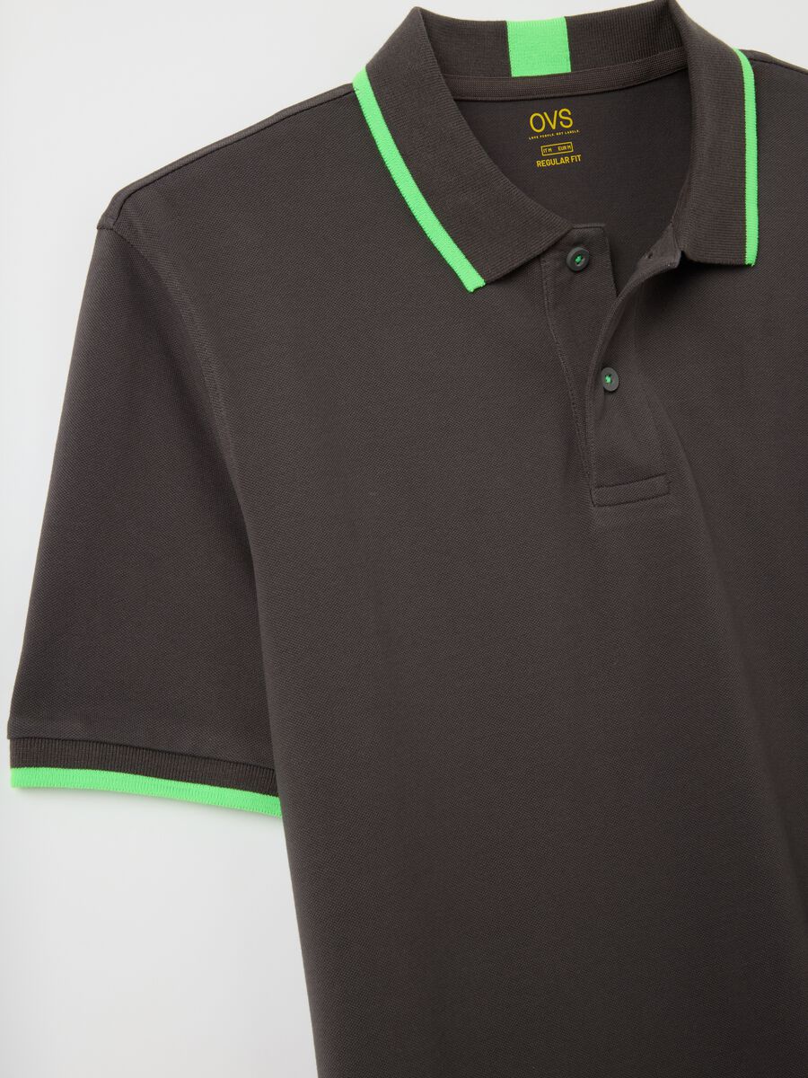 Men's multicoloured stretch cotton polo shirt, regular fit_5