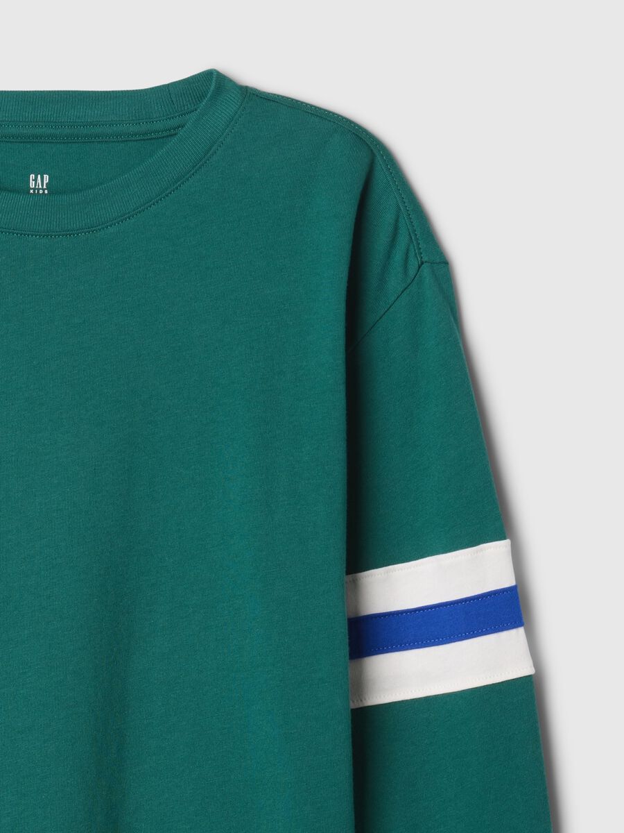Long-sleeved T-shirt with stripe insert_1