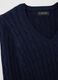 Regular fit blue pure cotton jumper_5
