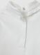 White regular fit girl's top with ruched collar in pure cotton_3