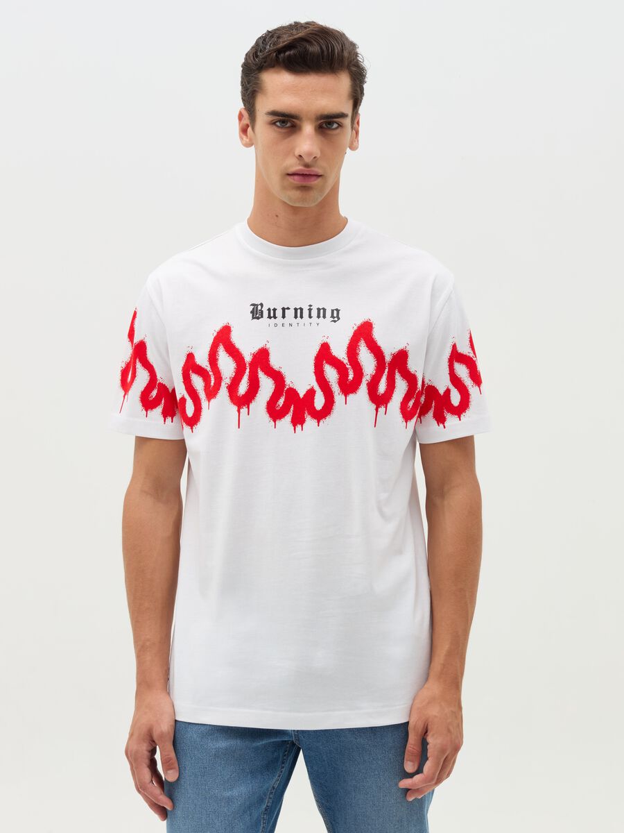 T-shirt with "Burning Identity" print_0