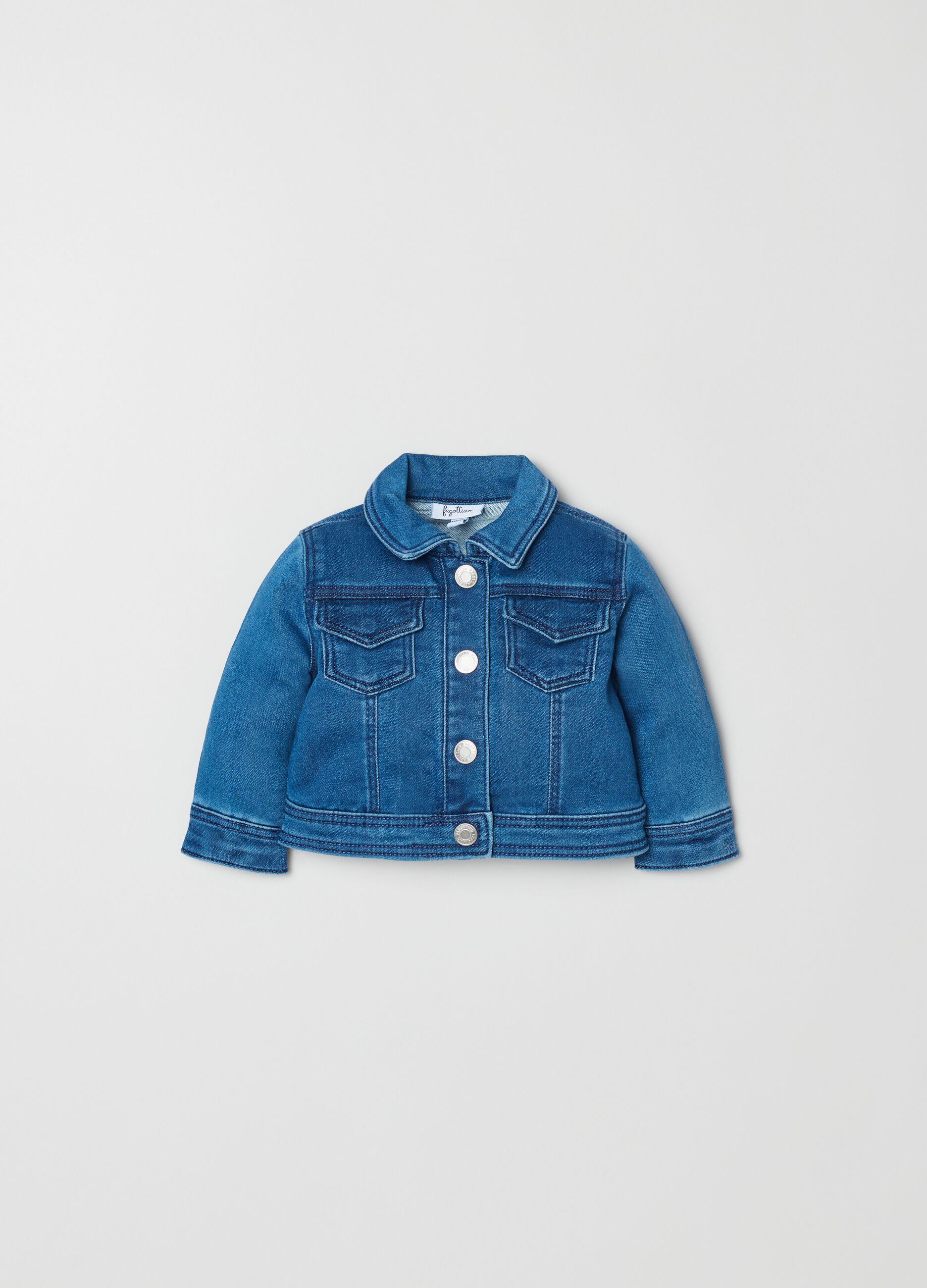 Giacca in denim con tasche_0