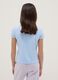 Girls' blue cotton blend t-shirt regular fit_1