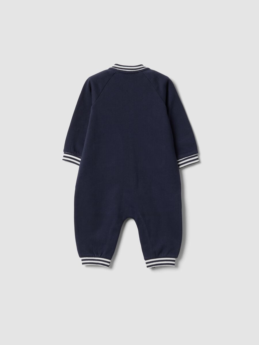 Tutina nera in puro cotone organico con ricamo Harry Potter per neonato_1
