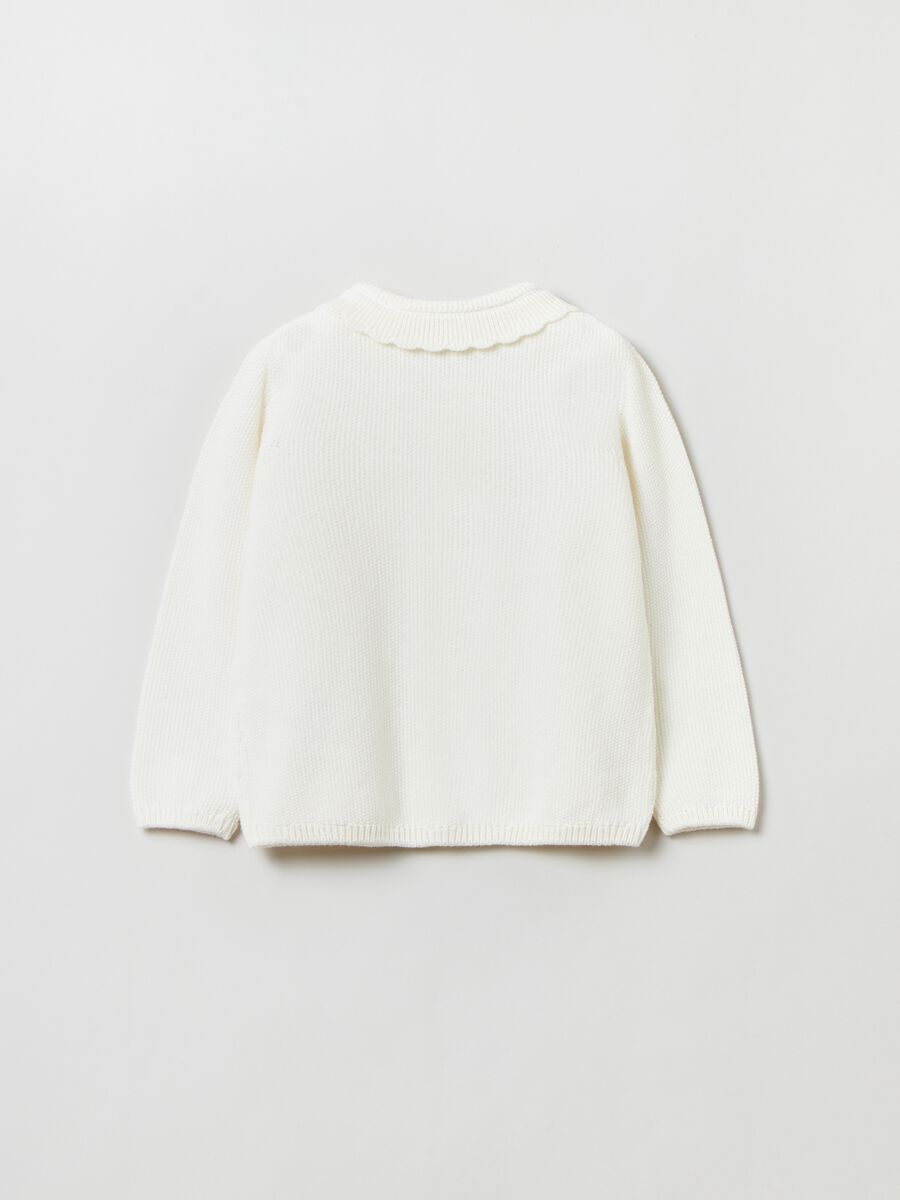 Cardigan in cotone con colletto_1