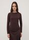 Brown long-sleeve stretch viscose T-shirt_2