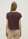 Brown cotton-linen blend short-sleeve T-shirt, regular fit_3