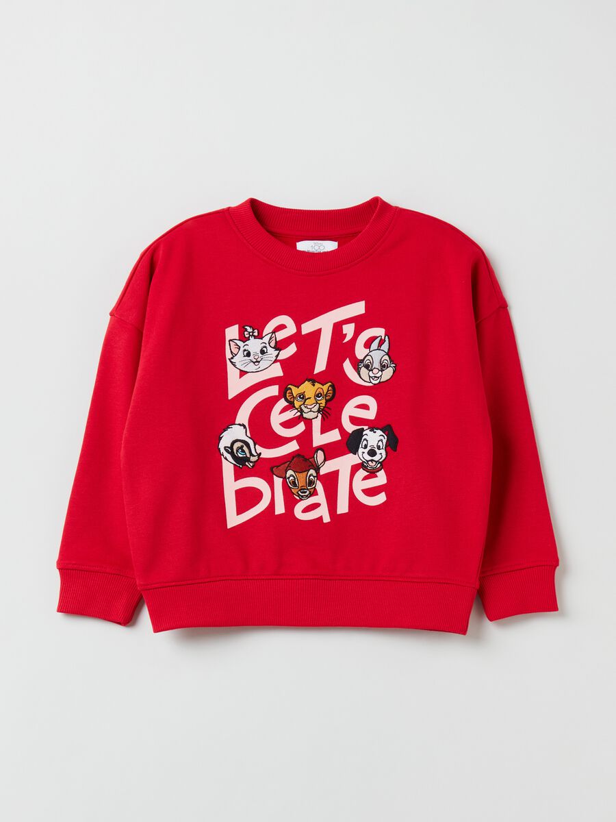 Felpa in cotone con patch 100° Anniversario_0