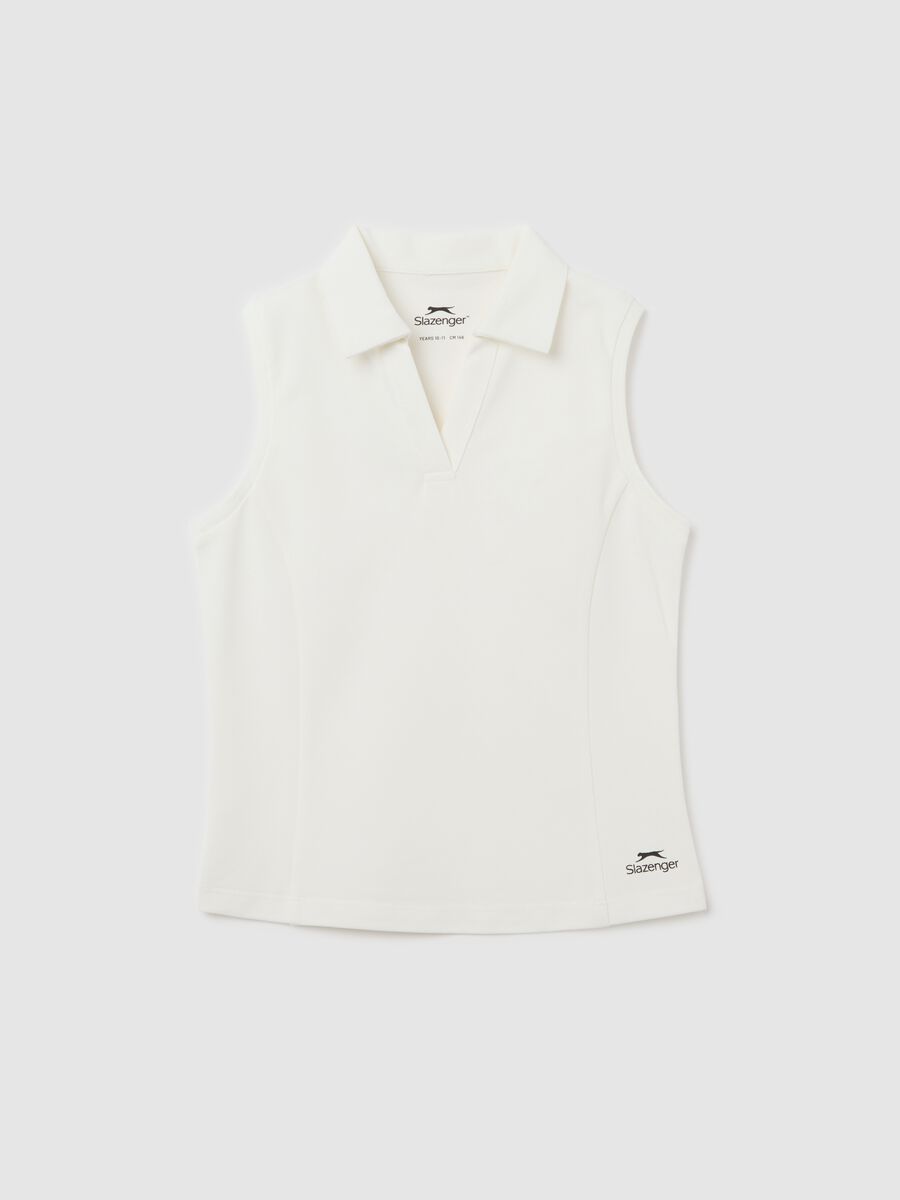 Polo smanicata in tessuto tecnico SLAZENGER_3