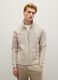 Beige cotton blend zip-up sweatshirt with regular fit_2