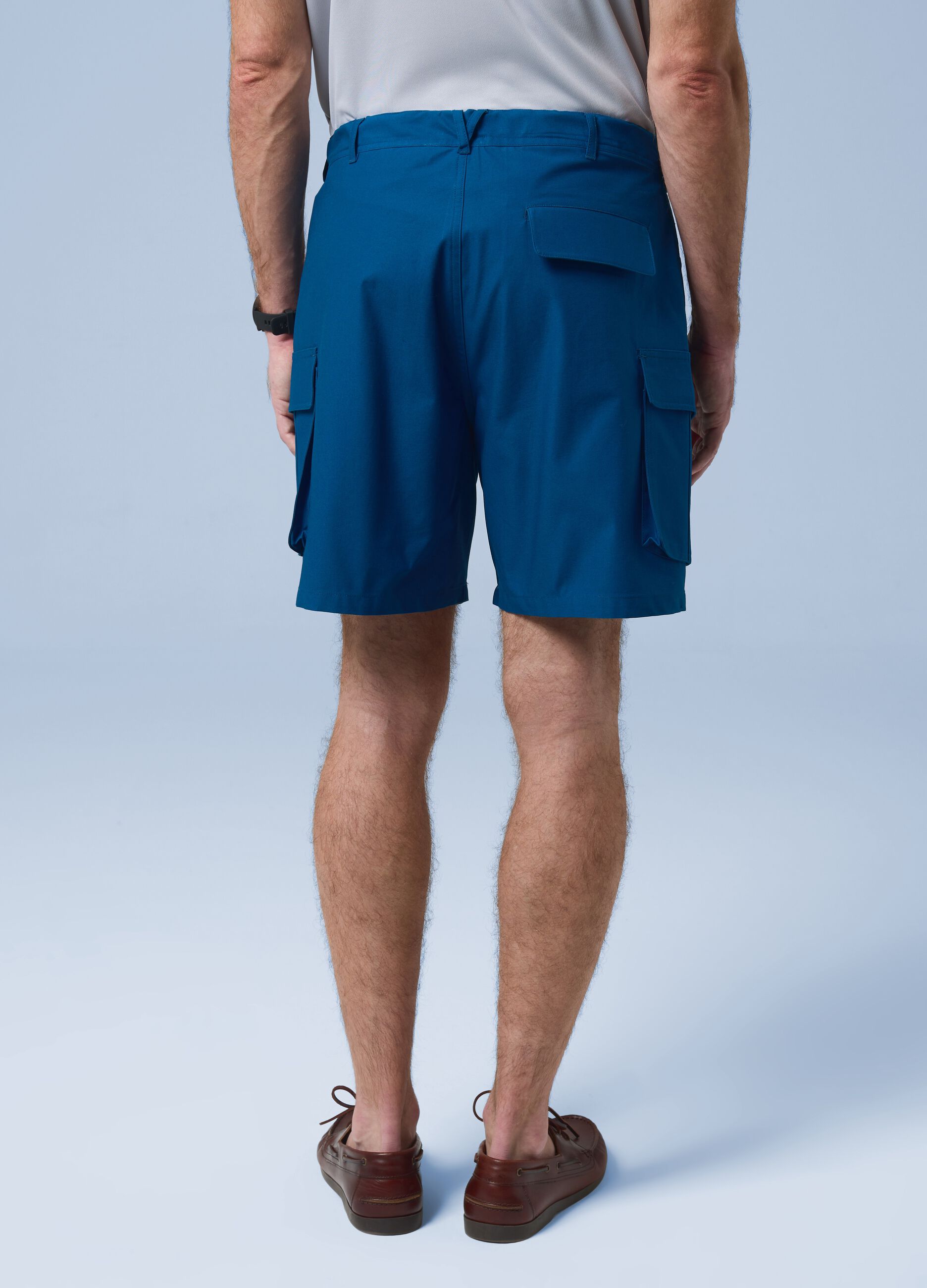 ALTAVIA SAILING blue pure cotton cargo Bermuda shorts