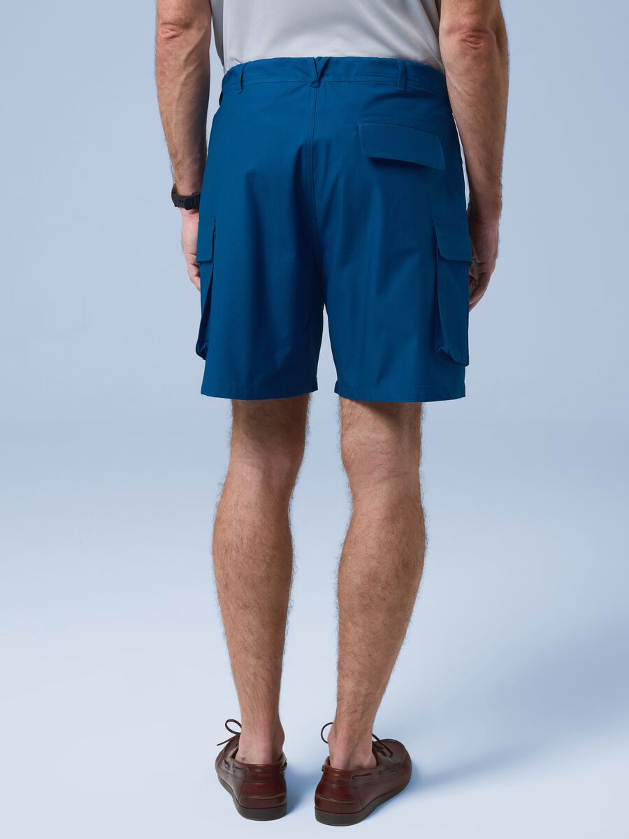 ALTAVIA SAILING blue pure cotton cargo Bermuda shorts_2