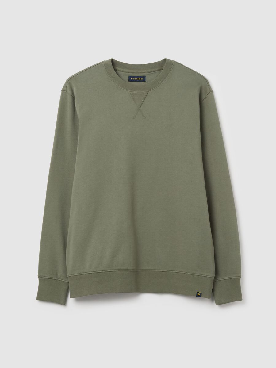 Sweatshirt with round neck and stitched detail_4