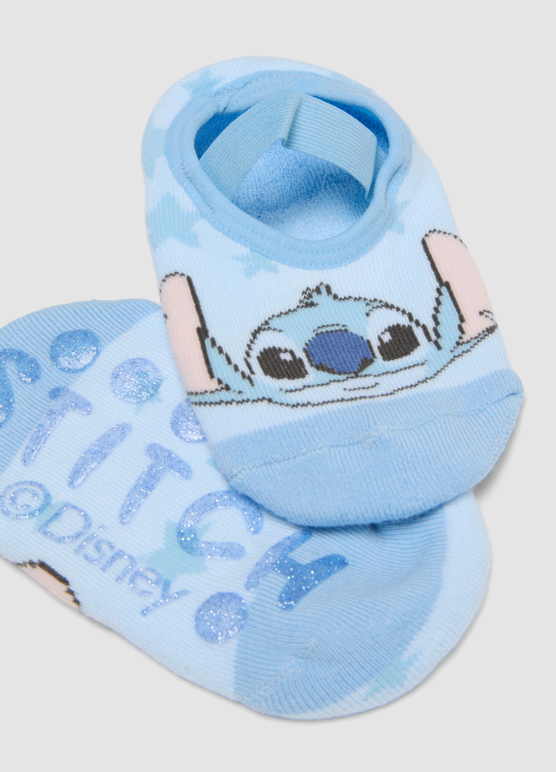 2-pack multicolour Lilo & Stitch print socks in stretch organic cotton