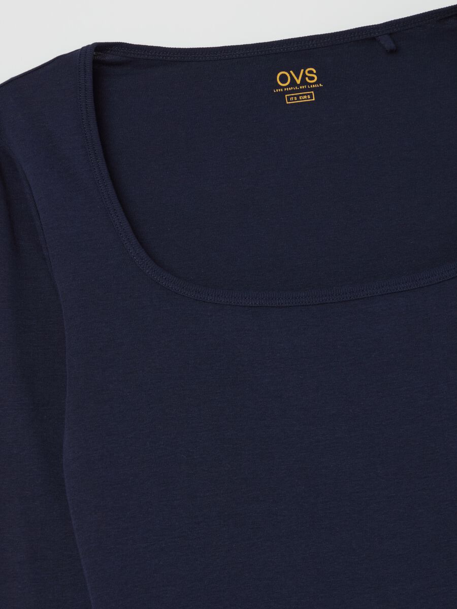 Cotton T-shirt with round neck_5