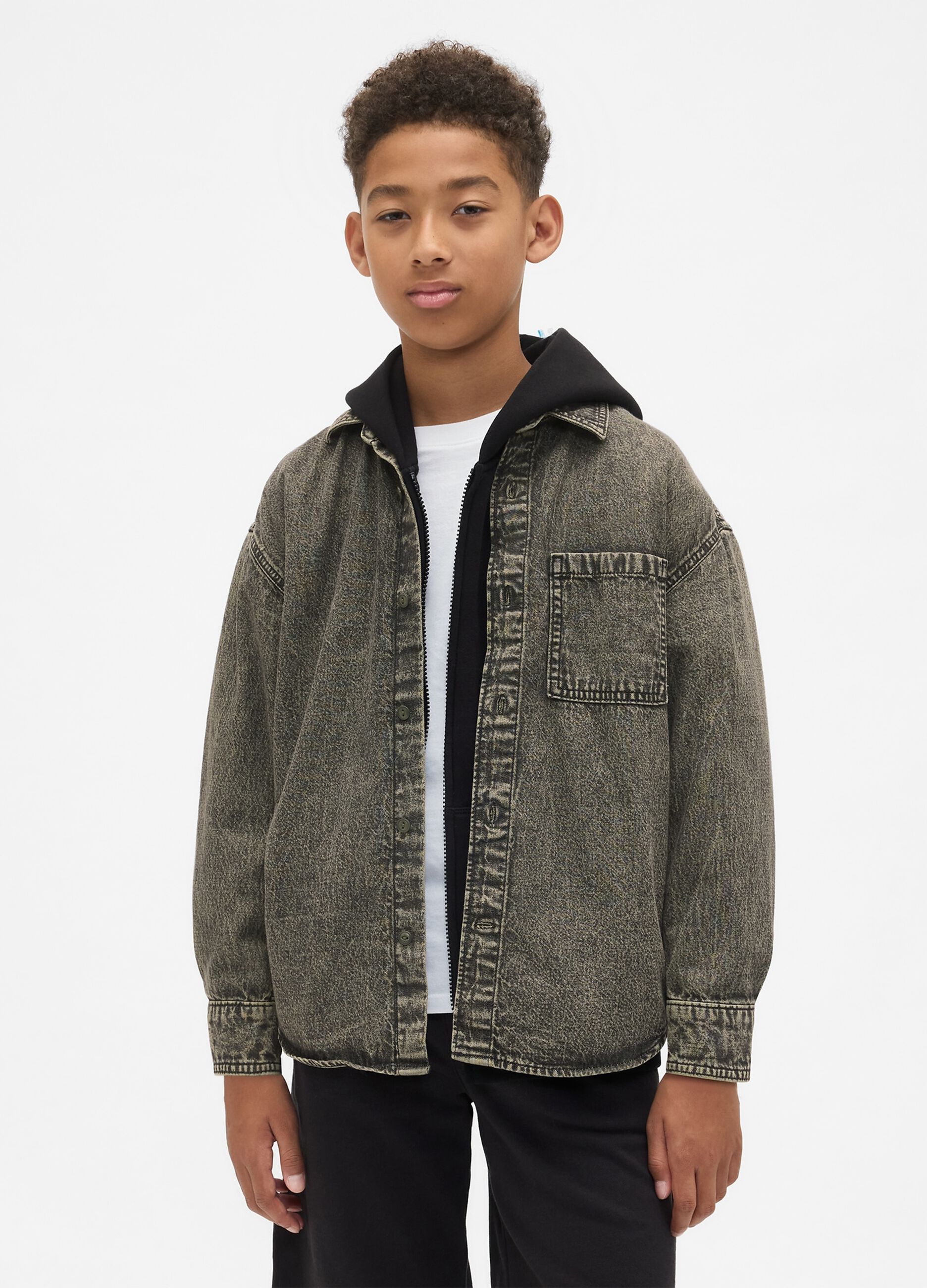 Green Long Sleeve Cotton Shirt