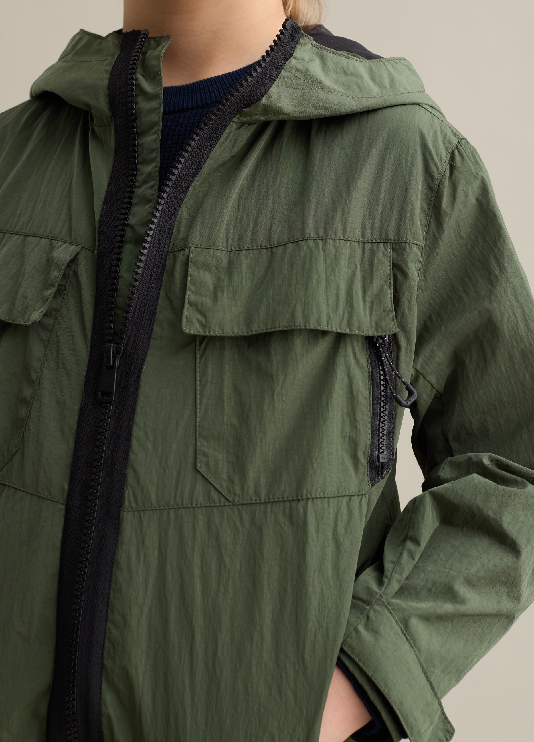 Waterproof jacket with hood