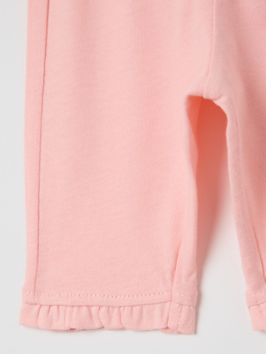 Pink three-quarter leggings in cotton_3