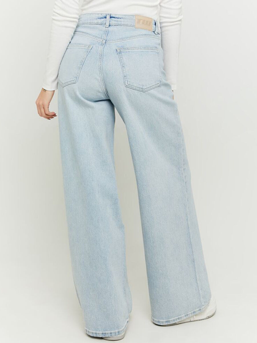 Women's blue denim regular fit jeans_2