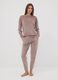 Brown star-print stretch pyjama trousers_0