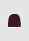 Berretto rosso in maglia jersey con risvolto_0