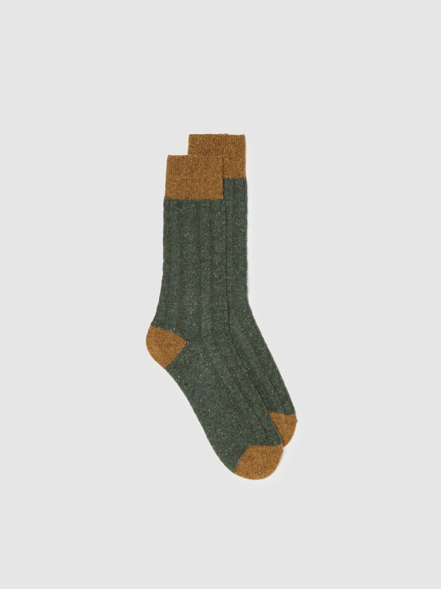Calze corte in misto lana e seta multicolor_0