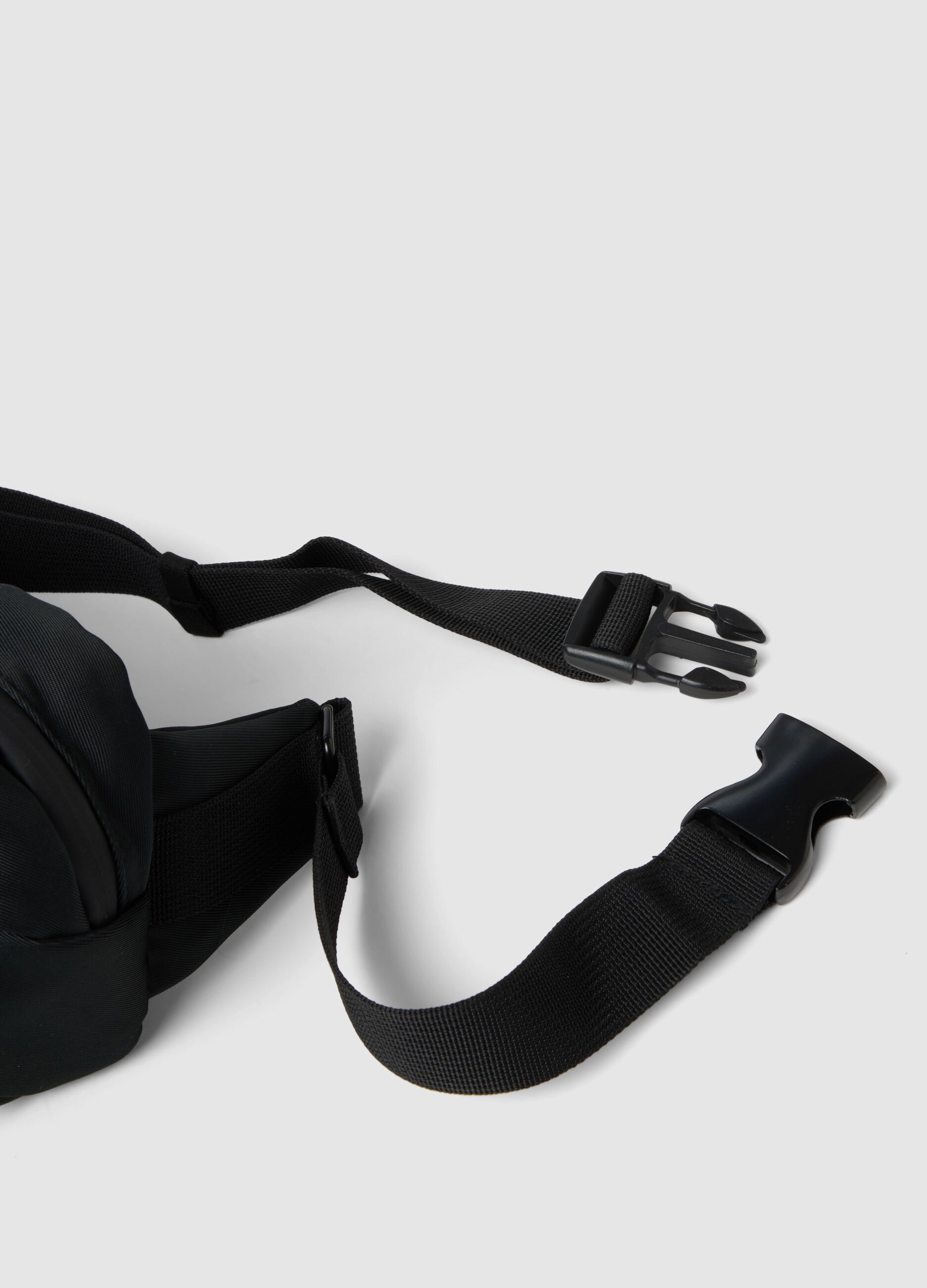 Black Waist Bag with Adjustable Strap