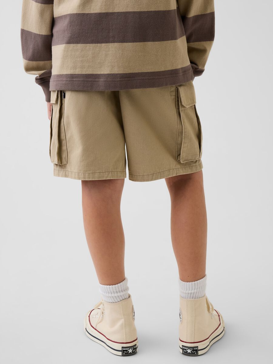 Shorts cargo in puro cotone_2
