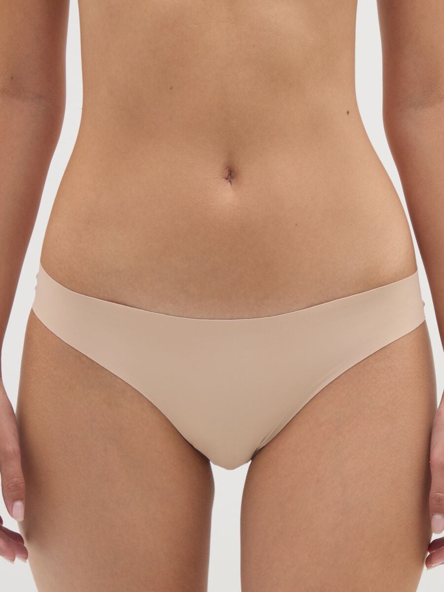 Slip in tessuto elasticizzato beige_1
