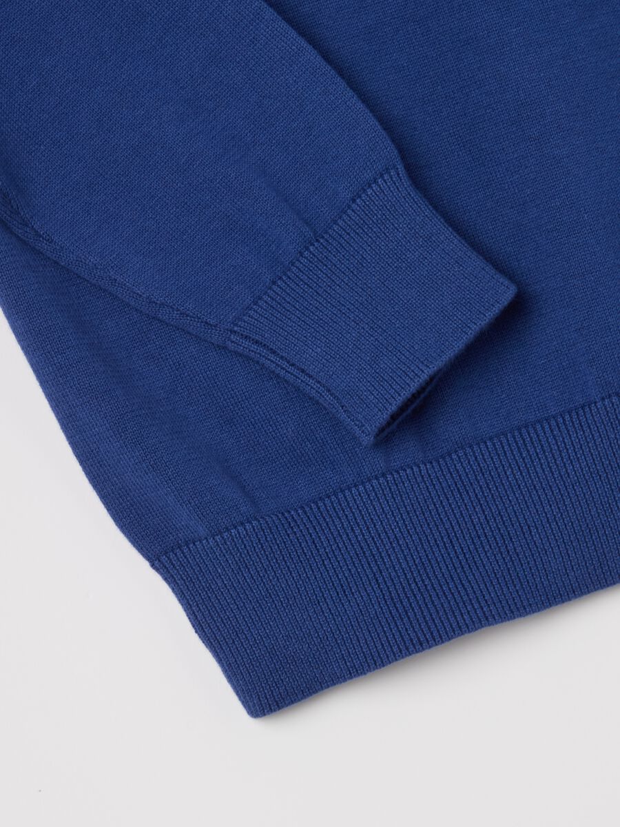 Solid colour cotton pullover_3