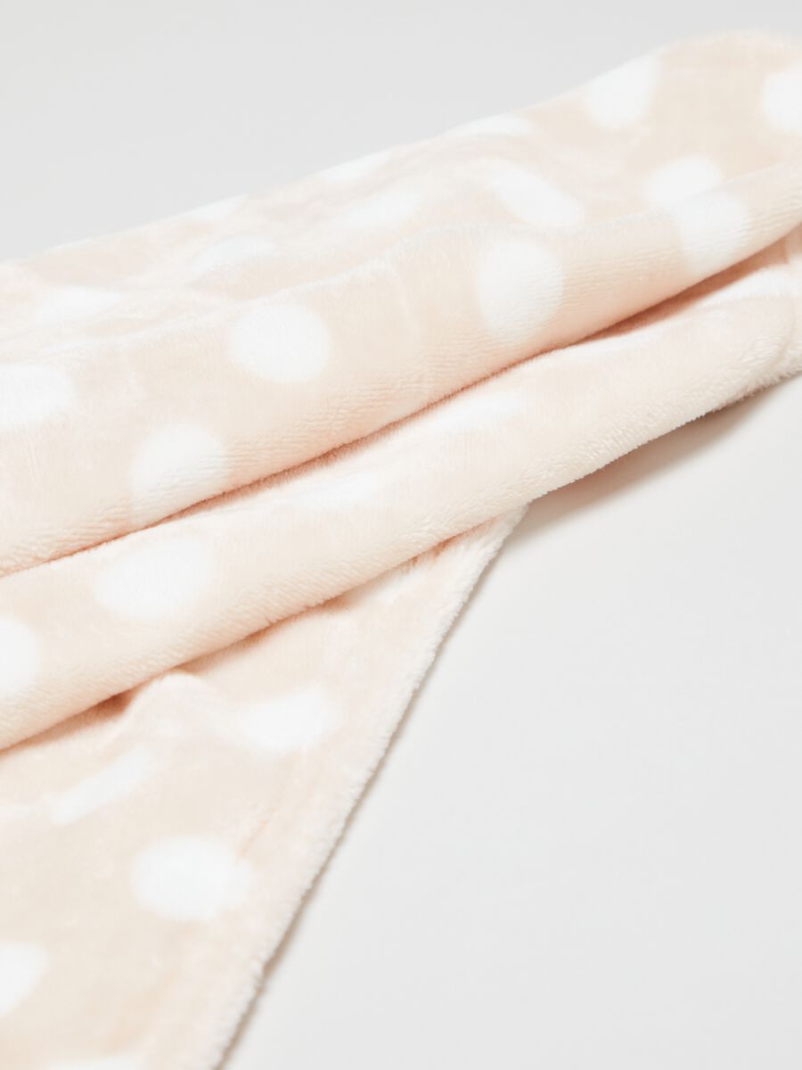 Coperta in velour con stampa polka dots_2