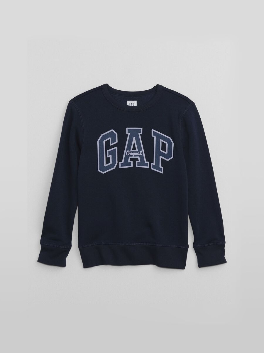 Felpa in cotone con stampa logo_0