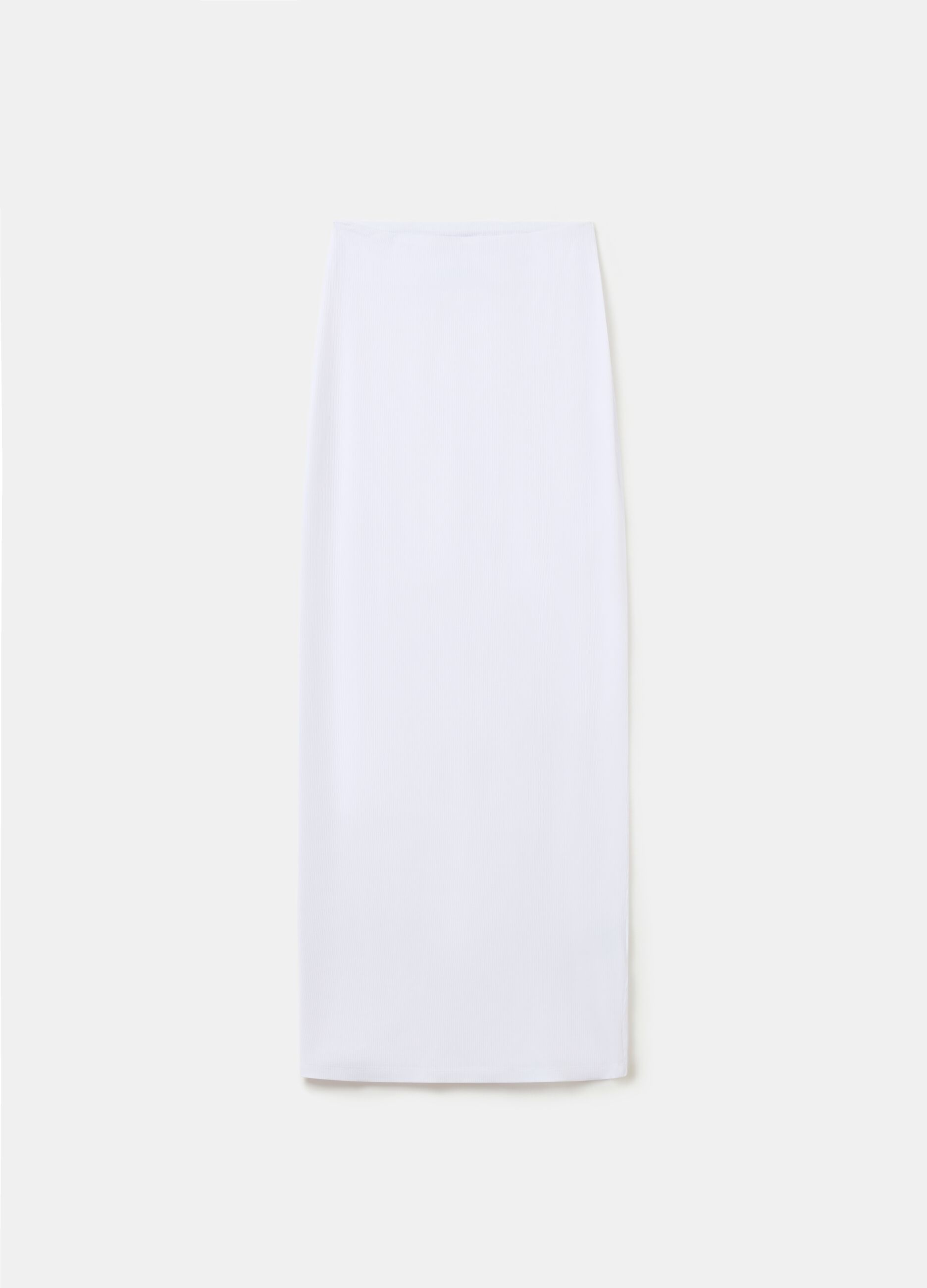 Long Pencil Skirt White
