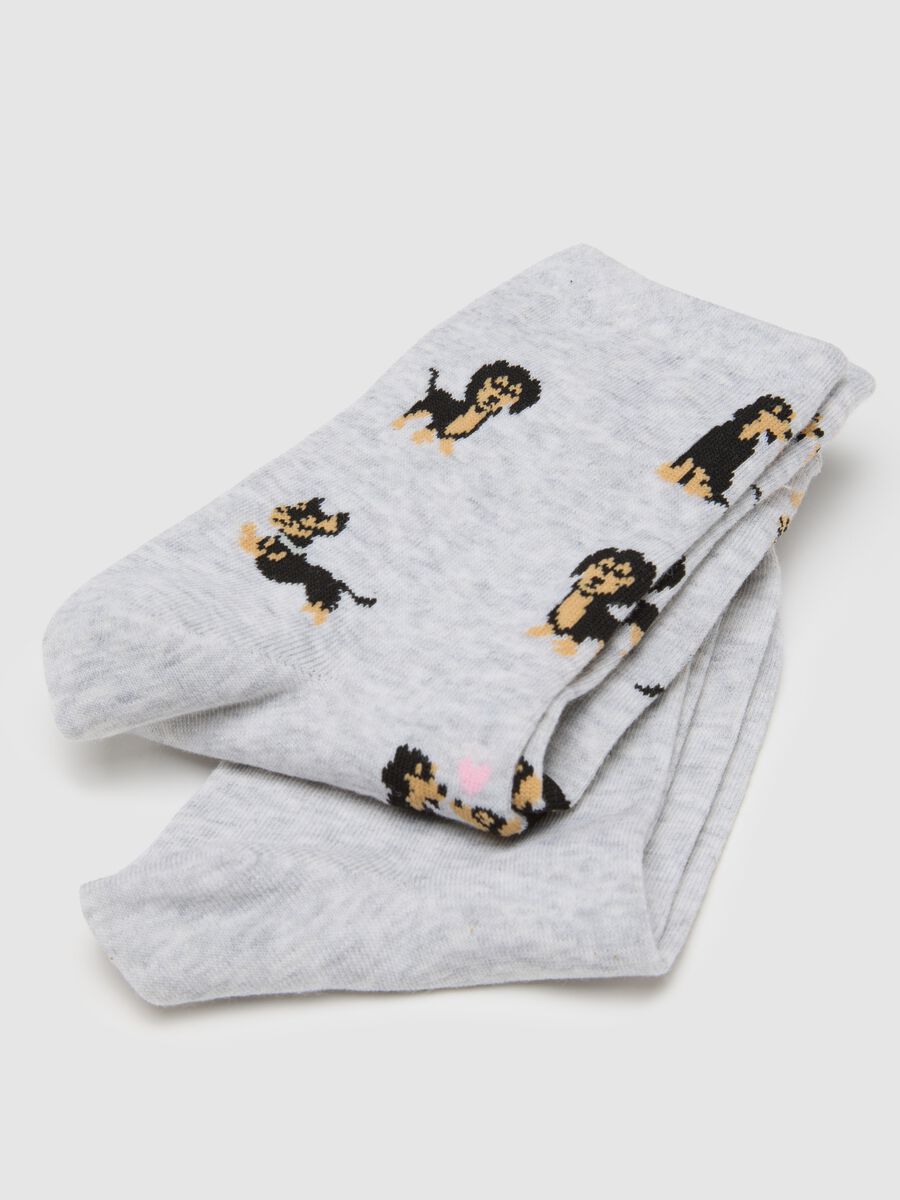 Pack of three elastic multicolour cotton blend socks_1
