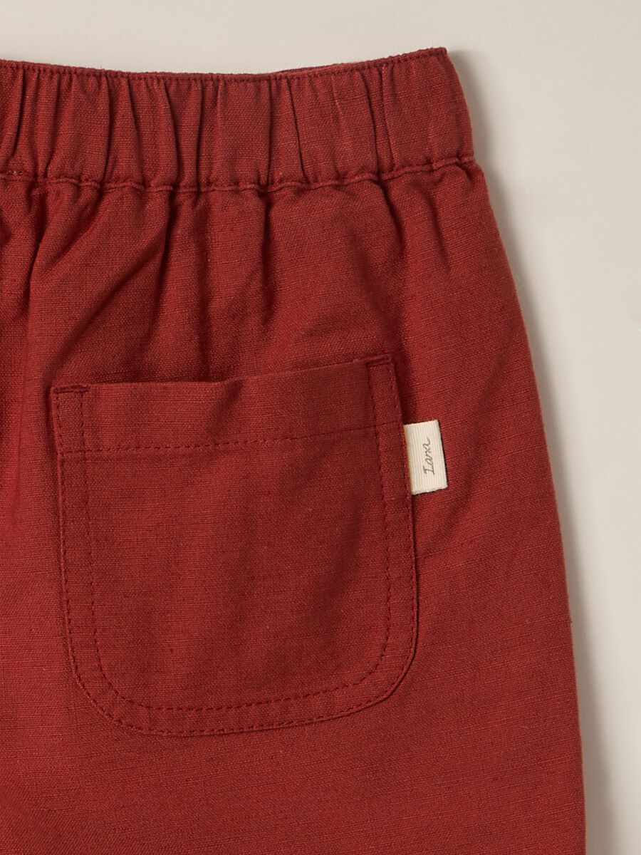 IANA Linen Blend Shorts for Newborn_2