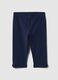 Slim fit blue stretch cotton leggings for girls_1