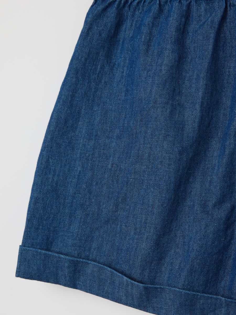 Blue denim shorts for girls_3