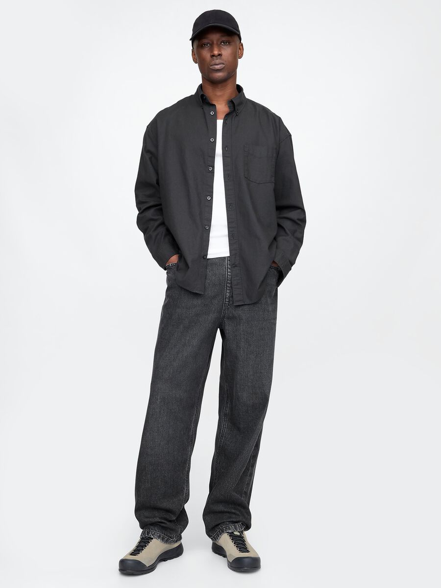 Gap Black Wide Leg Denim Trousers_0
