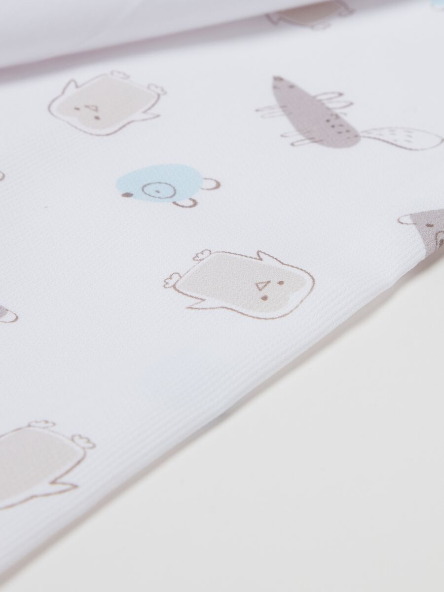 Three-piece cotton crib set with animals print_2